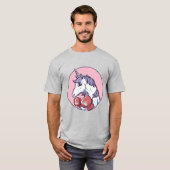 T-shirt Licorne de Boxe (Devant entier)
