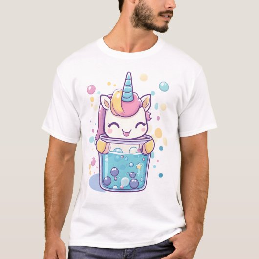 T-shirt Licorne de Bubble Tea (1) (Devant)