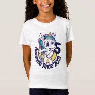 T-Shirt LICORNE DE DESSIN ANIMÉ PERSONNALISÉE POUR ANNIVER