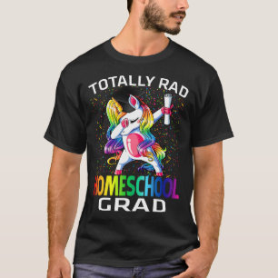 T-shirt Licorne de fin d'études Totally Rad Homeschool Gra