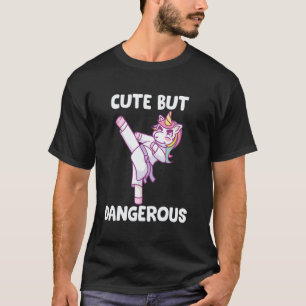 T-shirt Licorne de karaté mignonne mais dangereuse