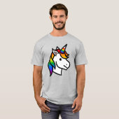 T-shirt Licorne de la fierté de progrès mignonne (Devant entier)