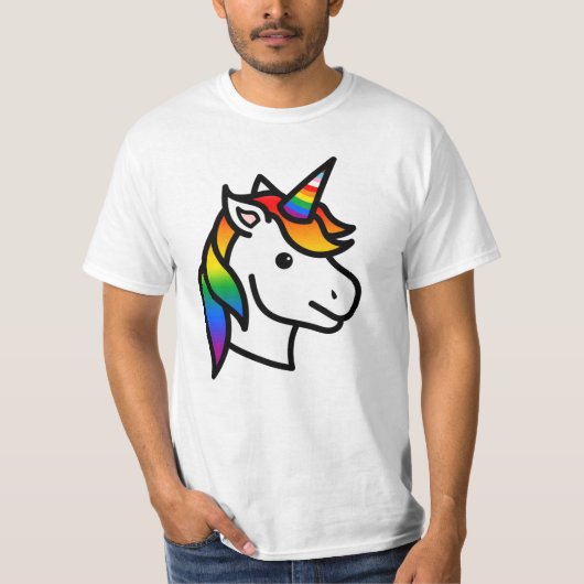 T-shirt Licorne de la fierté de progrès mignonne (Devant)