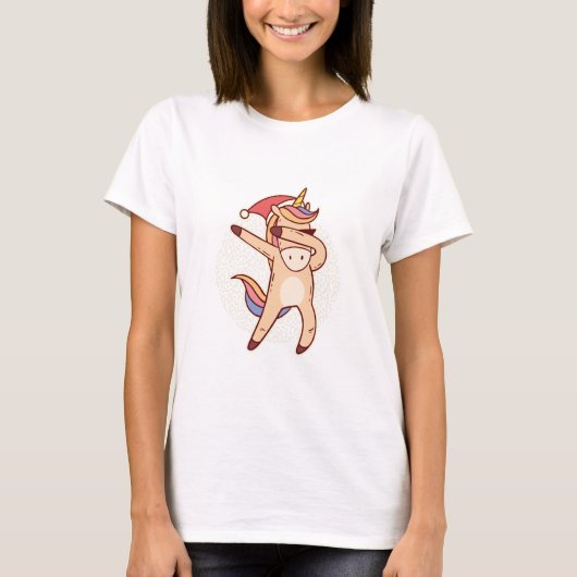 T-shirt licorne de Noël (Devant)