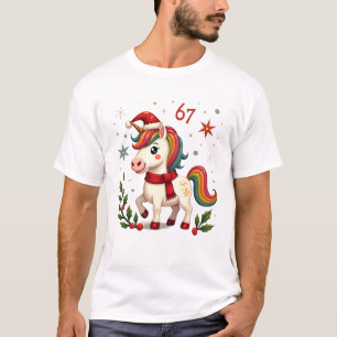 T-shirt Licorne de Noël Vintage 6ème Anniversaire Dabbing