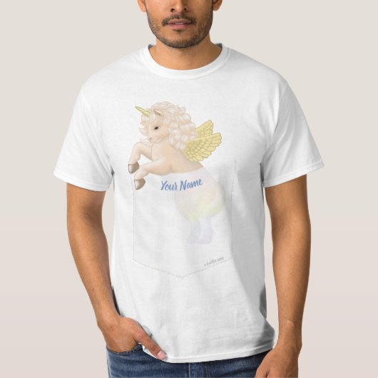 T-shirt Licorne de poche (Devant)