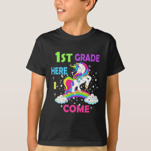 T-shirt Licorne de retour à l'école Bonjour premier jour d