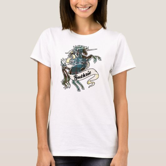 T-shirt Licorne de tartan de Guthrie (Devant)