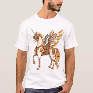 T-shirt Licorne d'engrenages Steampunk (1)