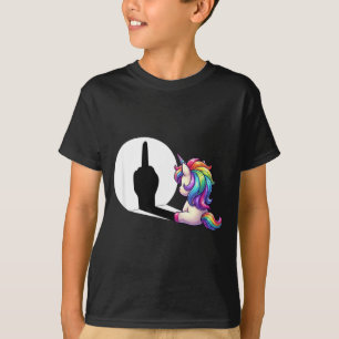 T-shirt Licorne Drôle Avec Le Doigt Du Milieu Matin Grouch