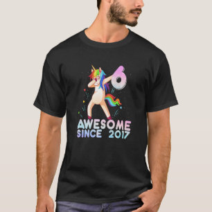 T-shirt Licorne drôle de Dabbing Cadeaux 6ème anniversaire