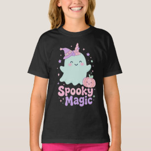 T-shirt Licorne fantôme de magie effrayante Sorcière Citro