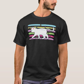T-shirt Licorne féline arc-en-ciel Chat Magique Kitty Lége