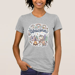 T-shirt Licorne Feu de camp Licorne Autocollant vectoriel 