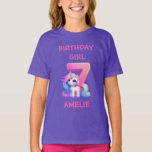 T-shirt Licorne Fille 6 Ans – Nom Personnalisé