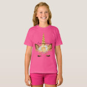 T-shirt Licorne Florale Or (Devant entier)