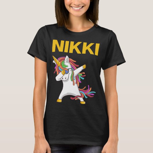 T-shirt Licorne Heureuse - Nikki Nom (Devant)