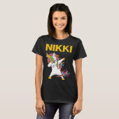 T-shirt Licorne Heureuse - Nikki Nom (Devant entier)