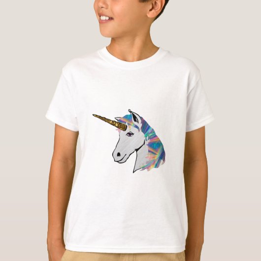 T-shirt licorne holographique (Devant)