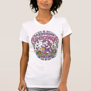 T-shirt Licorne Jardinage Licorne Commercial Cadeau Mignon