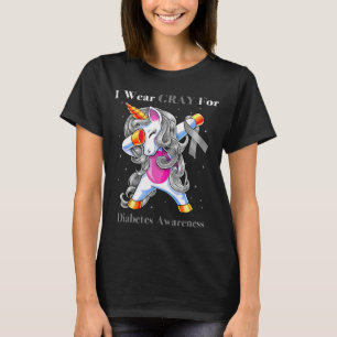 T-shirt Licorne Je Porte Gris Pour La Journée Mondiale Du