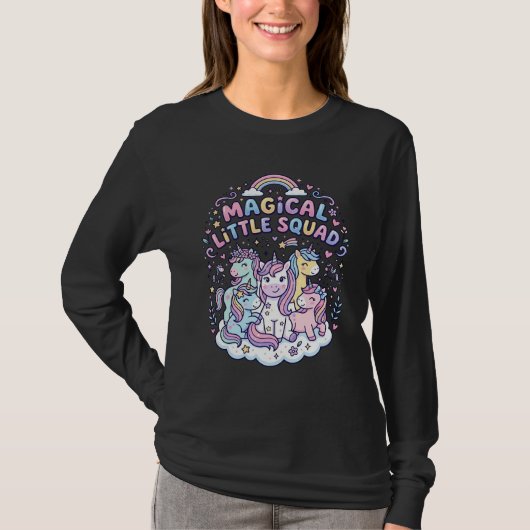 T-shirt Licorne Magical Little Squad Conception Graphique  (Devant)