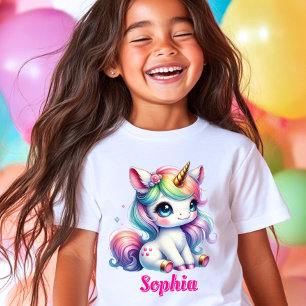 T-Shirt Licorne magique étoile scintillante Filles