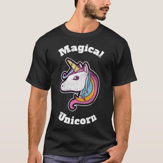 T-shirt licorne magique fille licorne (Devant)