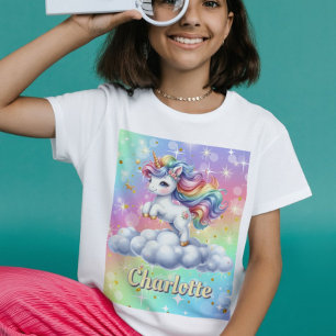 T-shirt Licorne magique nuage scintillant