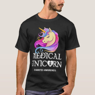 T-shirt Licorne médicale Sensibilisation au diabète