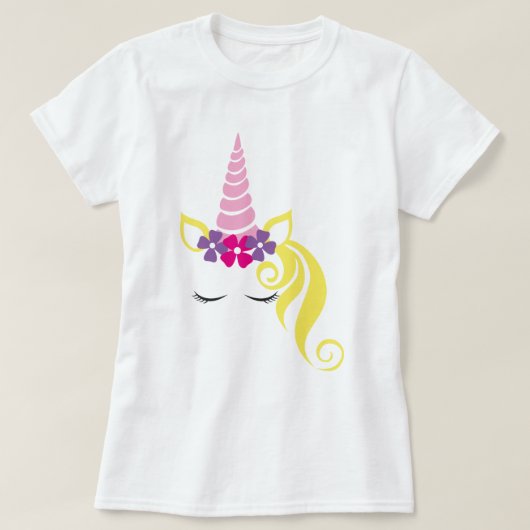 T-Shirt Licorne Mignonne (Design devant)