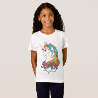 Licorne mignonne d'arc-en-ciel d'aquarelle