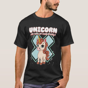 T-shirt Licorne Moins Galoper Plus Étincelle Licorne 1