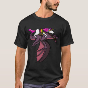 T-shirt Licorne montant un dragon
