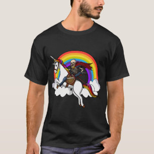 T-shirt Licorne montée par un squelette
