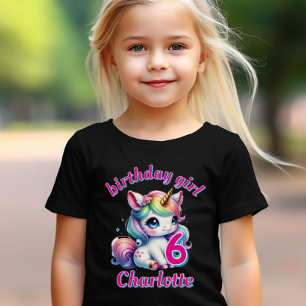 T-Shirt  Licorne pailletée étoile magique Fille anniversai
