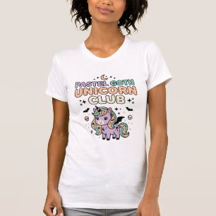 T-shirt Licorne Pastel Goth Licorne Club Graphique Tendanc