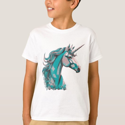 T-Shirt Licorne pour Garçons (Devant)