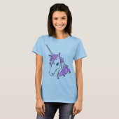T-shirt Licorne pourpre d'étincelle (Devant entier)