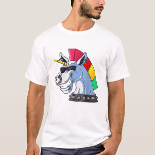 T-shirt Licorne Punk Drôle Ironique Cool Licorne Punk Rock
