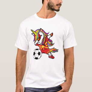T-shirt Licorne qui fait dabber Macédoine Supporters de fo