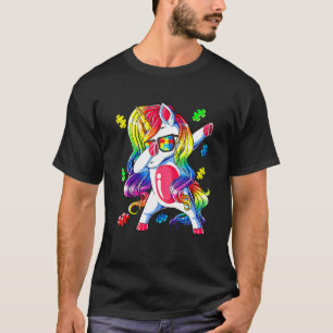 T-shirt Licorne qui fait dabber, pièce de puzzle mignonne,