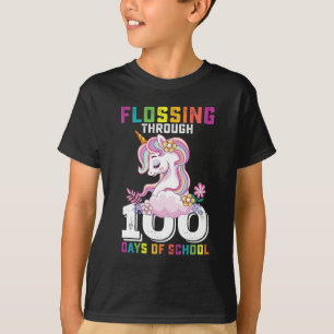 T-shirt Licorne qui fait du flossing pendant les 100 jours