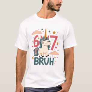 T-shirt Licorne Rétro Dab 6e Anniversaire Bruh Mignon Past