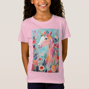 T-Shirt Licorne Rêve Pastel Arc-en-Ciel