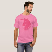 T-shirt Licorne rose avec des crânes (Devant entier)