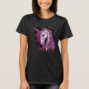 T-shirt licorne rose triste pour les amateurs de licorne