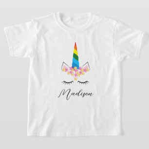 T-shirt Licorne scintillante avec cils Magique et Mignonne