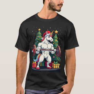 T-shirt Licorne soulève le poids de Noël Deadlift G