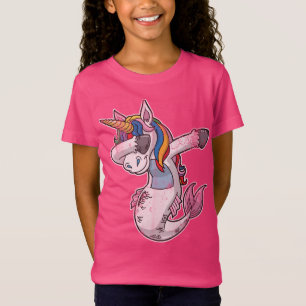 T-Shirt Licorne tamponnante mignonne de sirène